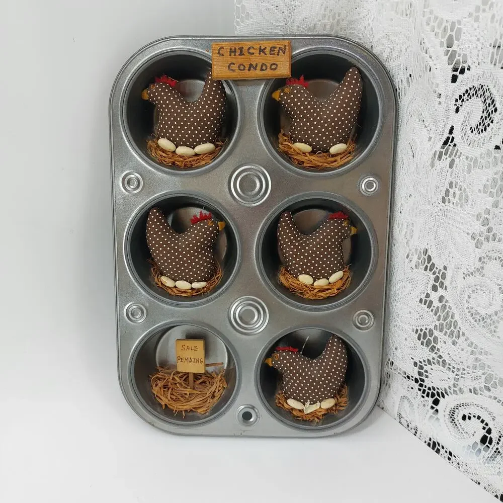 Vintage Farmhouse Handcrafted Chicken Condo For Sale Brown